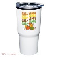 Fall Vibes Season Retro Pumpkin Tumbler thumb 0