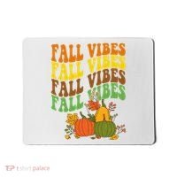 Fall Vibes Season Retro Pumpkin Mousepad thumb 0