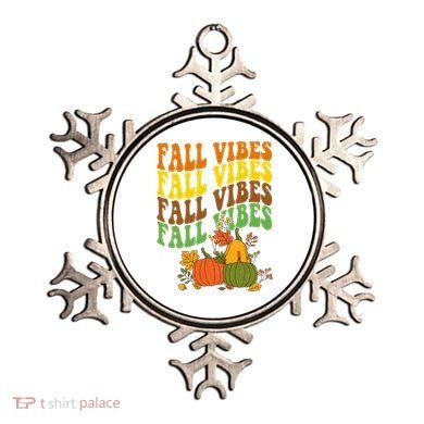 Fall Vibes Season Retro Pumpkin Ornament