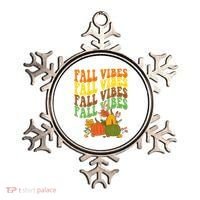 Fall Vibes Season Retro Pumpkin Ornament thumb 0