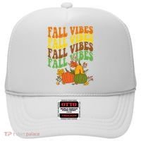 Fall Vibes Season Retro Pumpkin Hat thumb 0