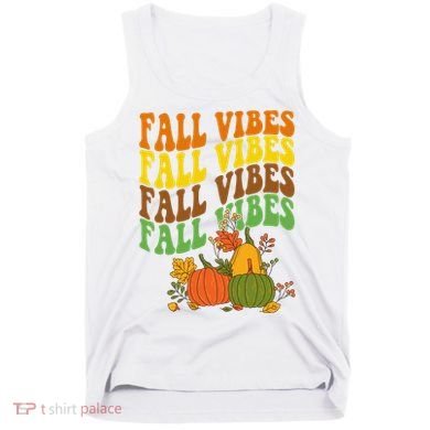 Fall Vibes Season Retro Pumpkin Tank Top