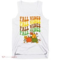 Fall Vibes Season Retro Pumpkin Tank Top thumb 0