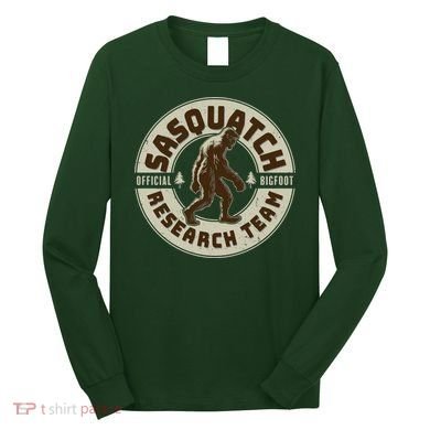 Funny Vintage Sasquatch Research Team Emblem Long Sleeve Shirt