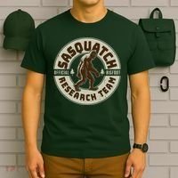 Funny Vintage Sasquatch Research Team Emblem T-Shirt thumb 6