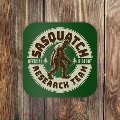 Funny Vintage Sasquatch Research Team Emblem Coaster