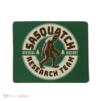 Funny Vintage Sasquatch Research Team Emblem Mousepad
