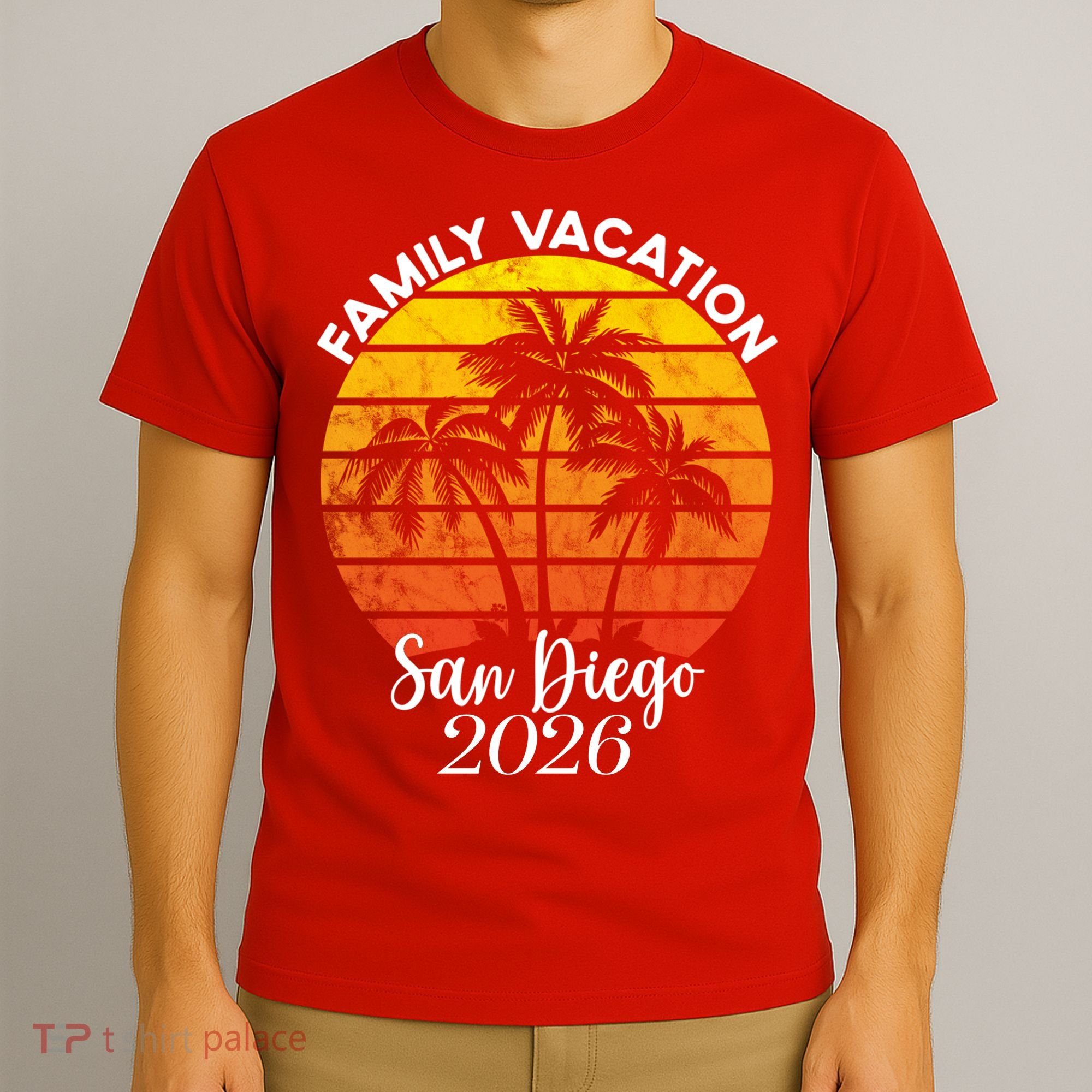Family Vacation San Diego 2026 Vintage Beach T-Shirt