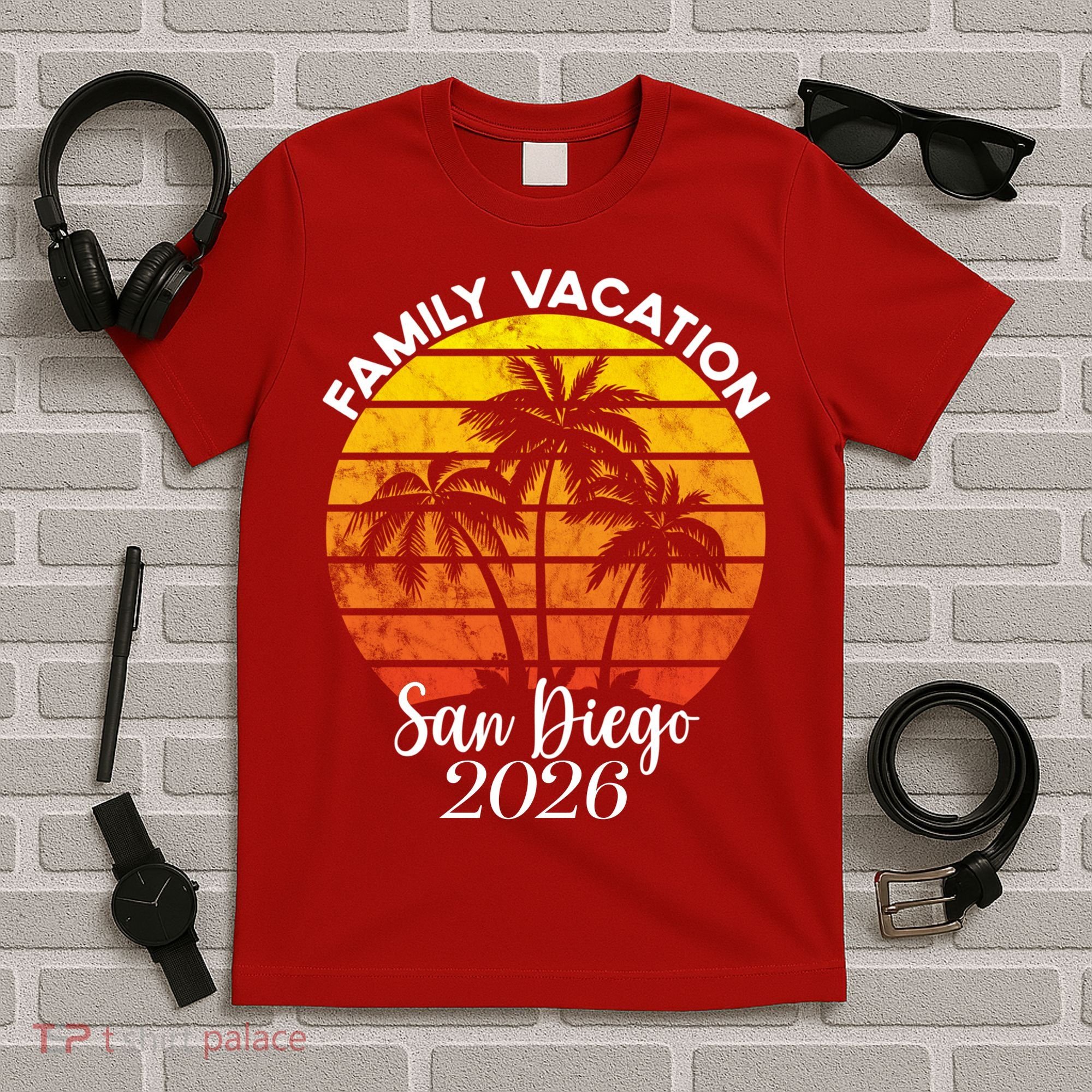 Family Vacation San Diego 2026 Vintage Beach T-Shirt