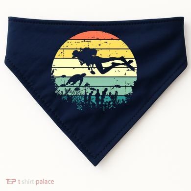 Funny Vintage Scuba Diving Dive Diver USA-Made Doggie Bandana