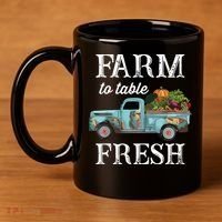 Farm Vegetables Truck Farm To Table Fresh 11oz C Handle Ceramic Mug thumb 4