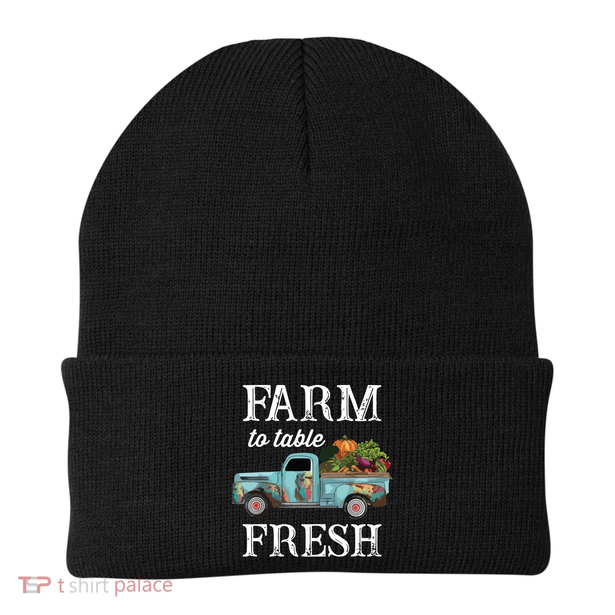 Farm Vegetables Truck Farm To Table Fresh Beanie
