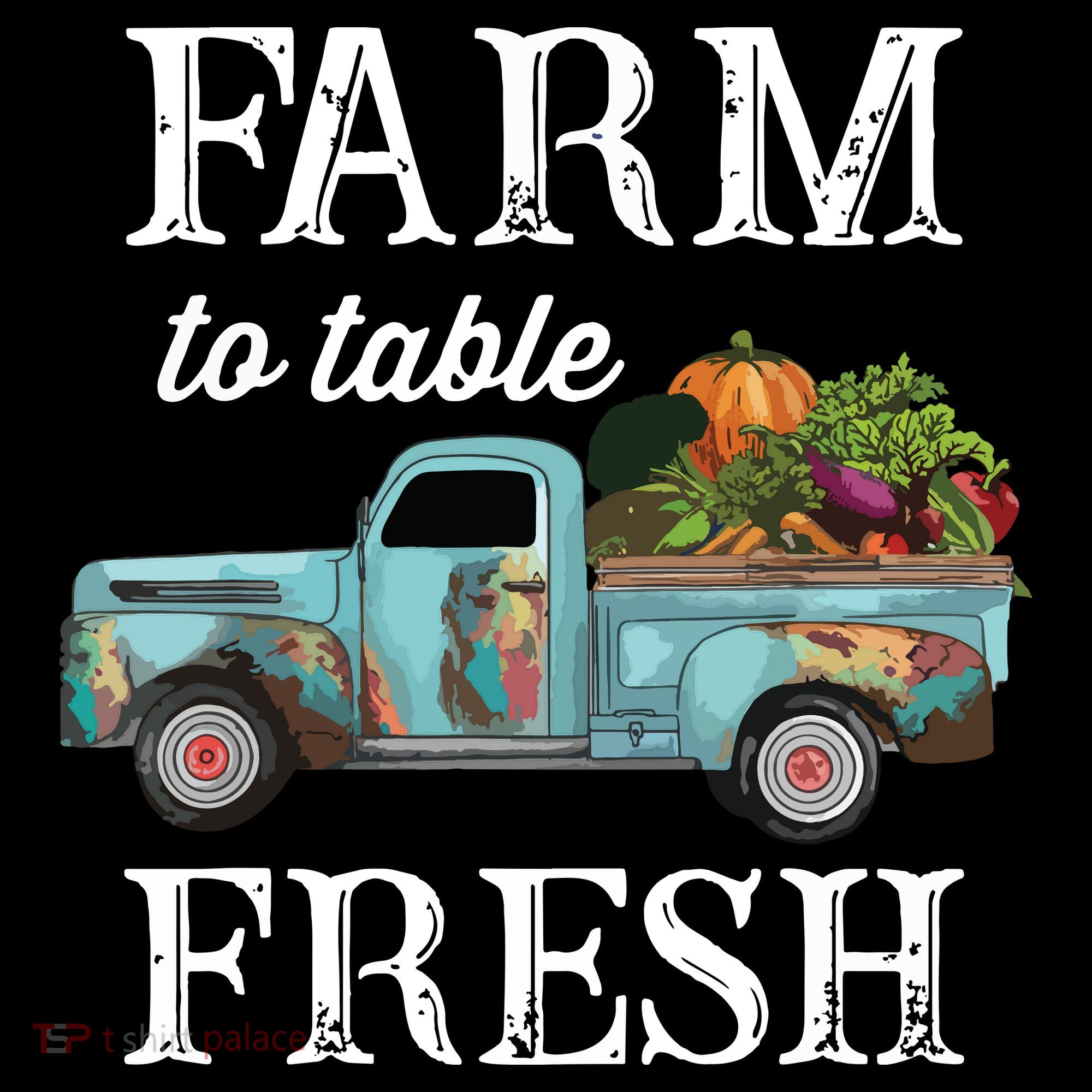 Farm Vegetables Truck Farm To Table Fresh Women's Hoodie