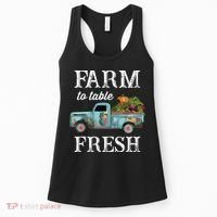 Farm Vegetables Truck Farm To Table Fresh Women's Tank Top thumb 0
