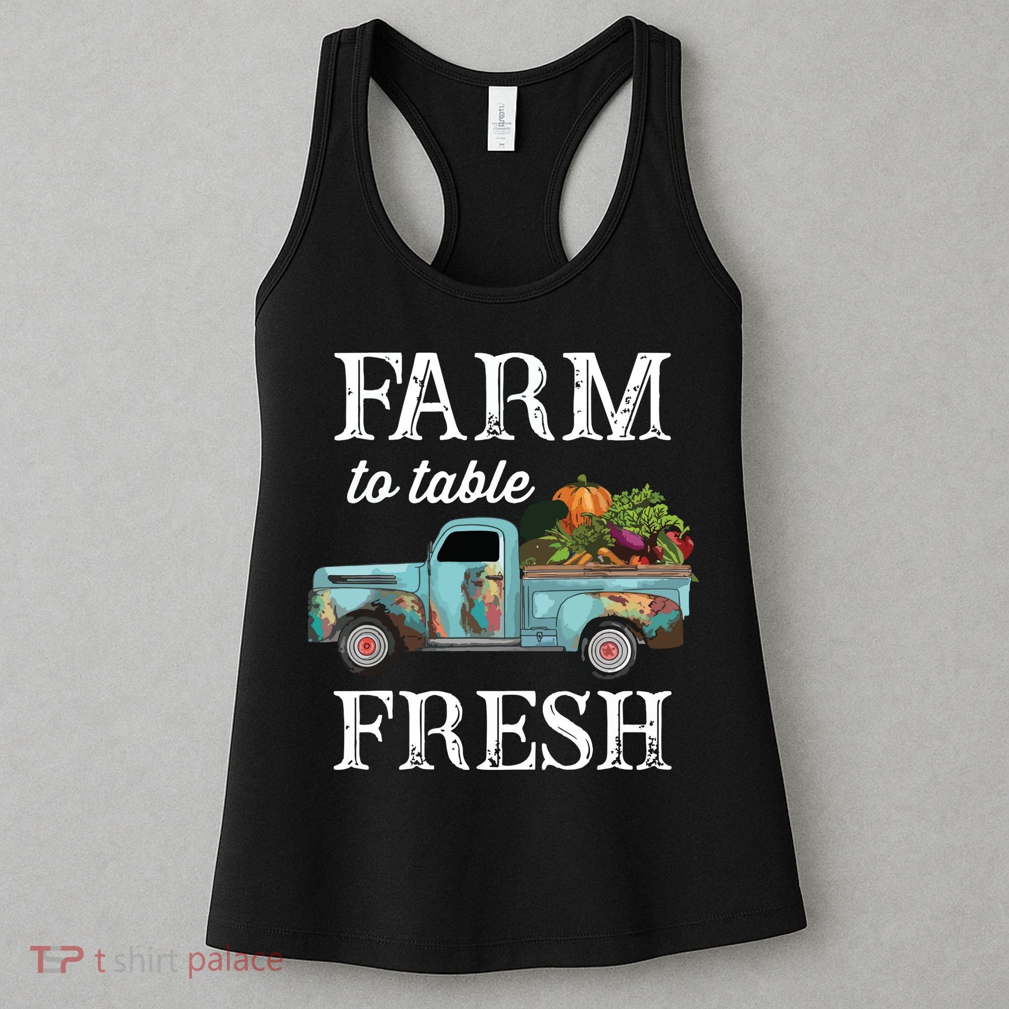 Farm Vegetables Truck Farm To Table Fresh Women's Tank Top