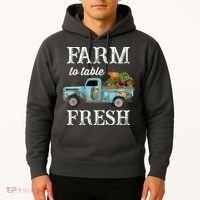 Farm Vegetables Truck Farm To Table Fresh Hoodie thumb 2