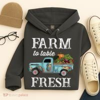 Farm Vegetables Truck Farm To Table Fresh Hoodie thumb 4