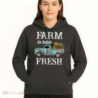Farm Vegetables Truck Farm To Table Fresh Hoodie thumb 5