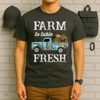 Farm Vegetables Truck Farm To Table Fresh T-Shirt thumb 6
