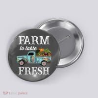 Farm Vegetables Truck Farm To Table Fresh Button thumb 0