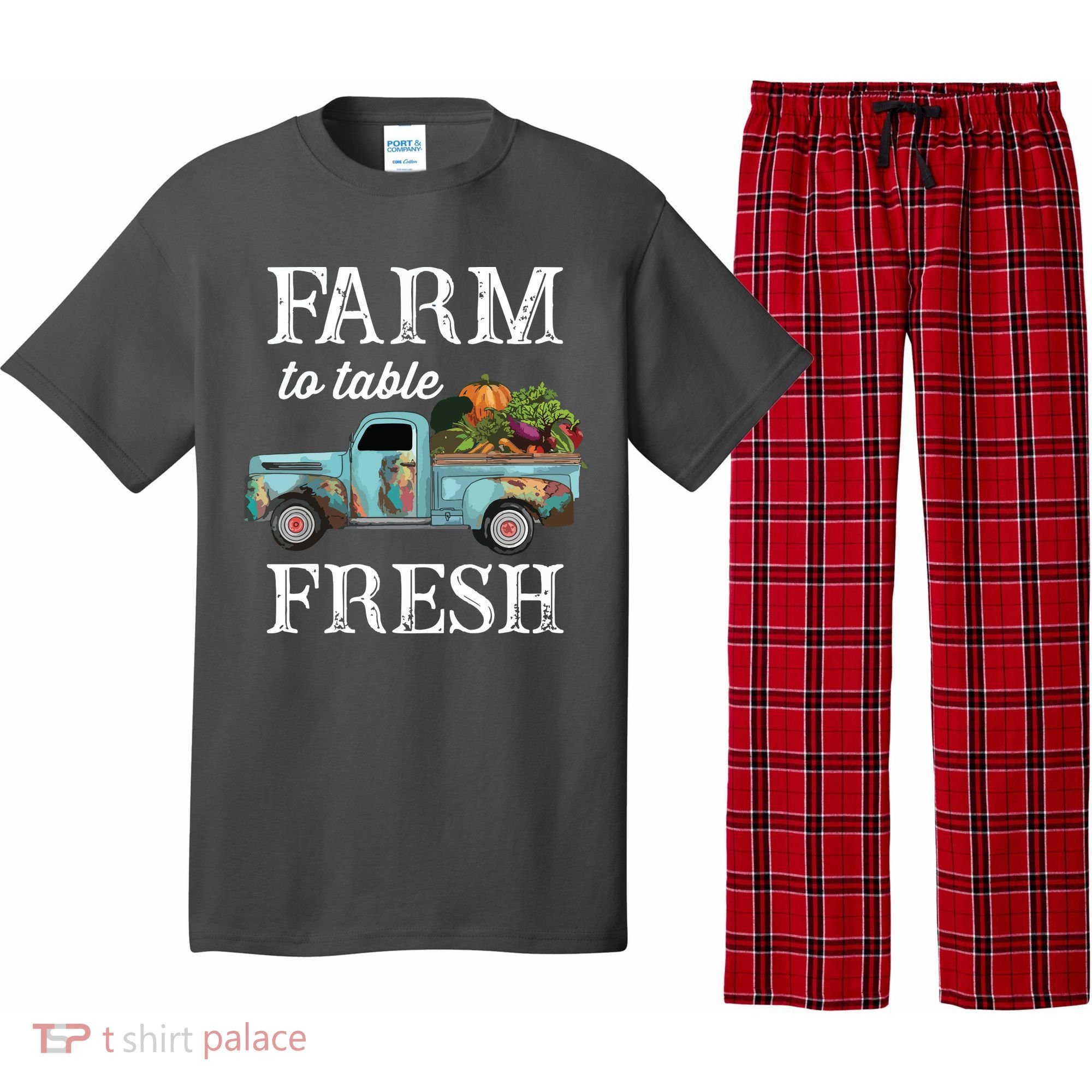 Farm Vegetables Truck Farm To Table Fresh Pajama Set