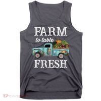 Farm Vegetables Truck Farm To Table Fresh Tank Top thumb 0