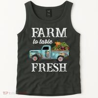Farm Vegetables Truck Farm To Table Fresh Tank Top thumb 2
