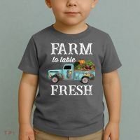 Farm Vegetables Truck Farm To Table Fresh Toddler T-Shirt thumb 2