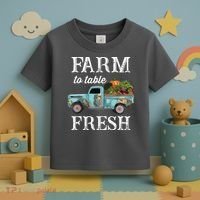 Farm Vegetables Truck Farm To Table Fresh Toddler T-Shirt thumb 3