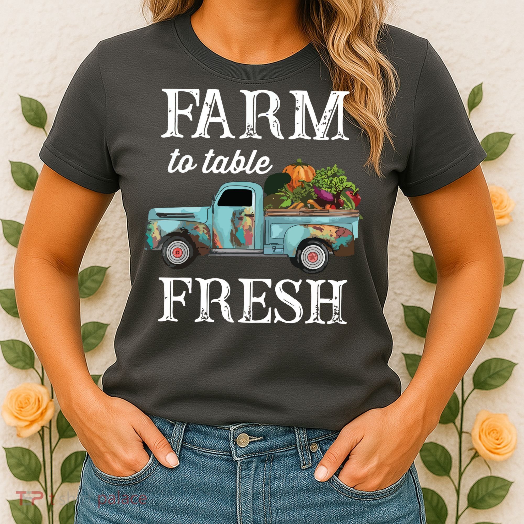 Farm Vegetables Truck Farm To Table Fresh Women's T-Shirt