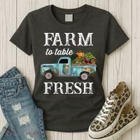 Farm Vegetables Truck Farm To Table Fresh Women's T-Shirt thumb 3