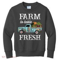 Farm Vegetables Truck Farm To Table Fresh Kids Sweatshirt thumb 0