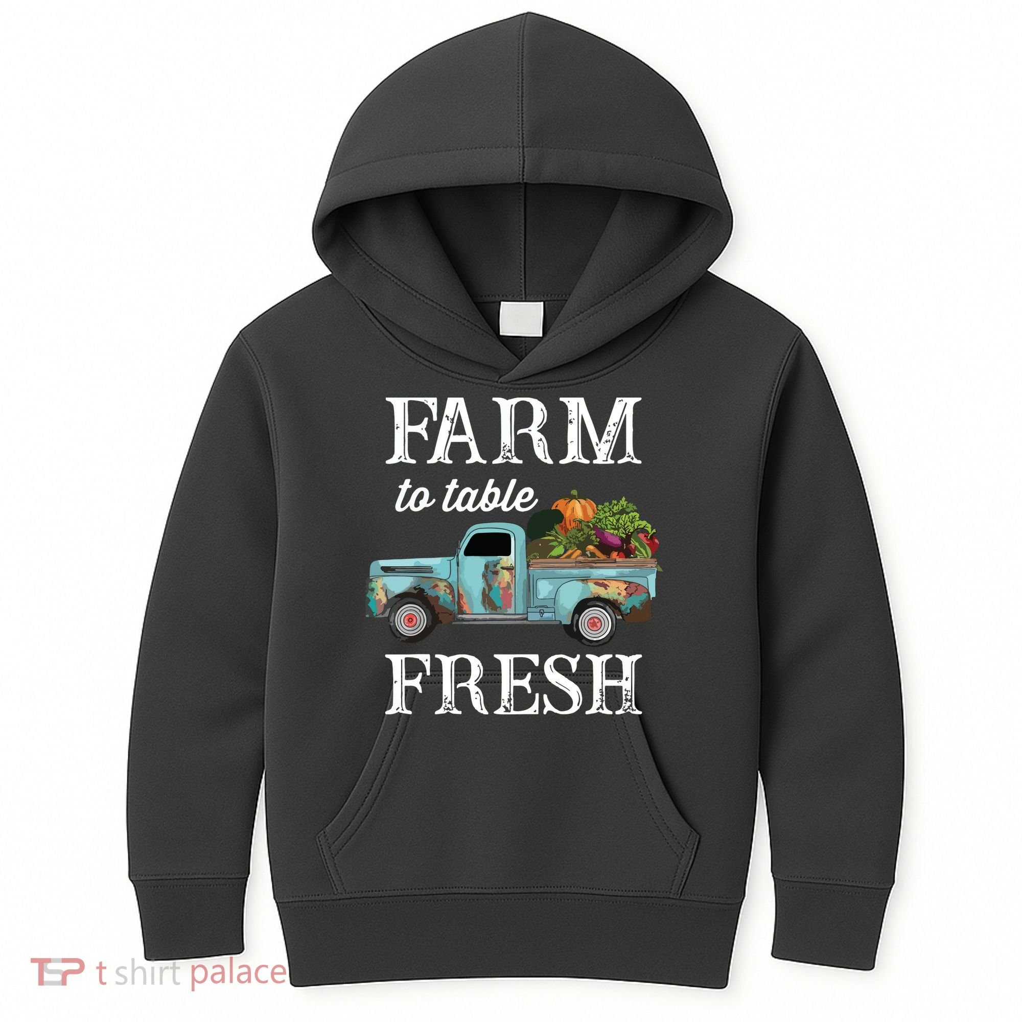 Farm Vegetables Truck Farm To Table Fresh Kids Hoodie
