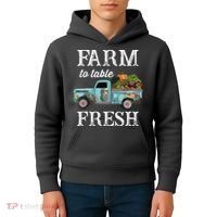 Farm Vegetables Truck Farm To Table Fresh Kids Hoodie thumb 4