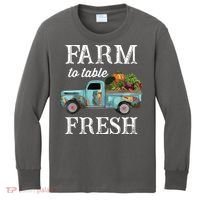 Farm Vegetables Truck Farm To Table Fresh Kids Long Sleeve Shirt thumb 0