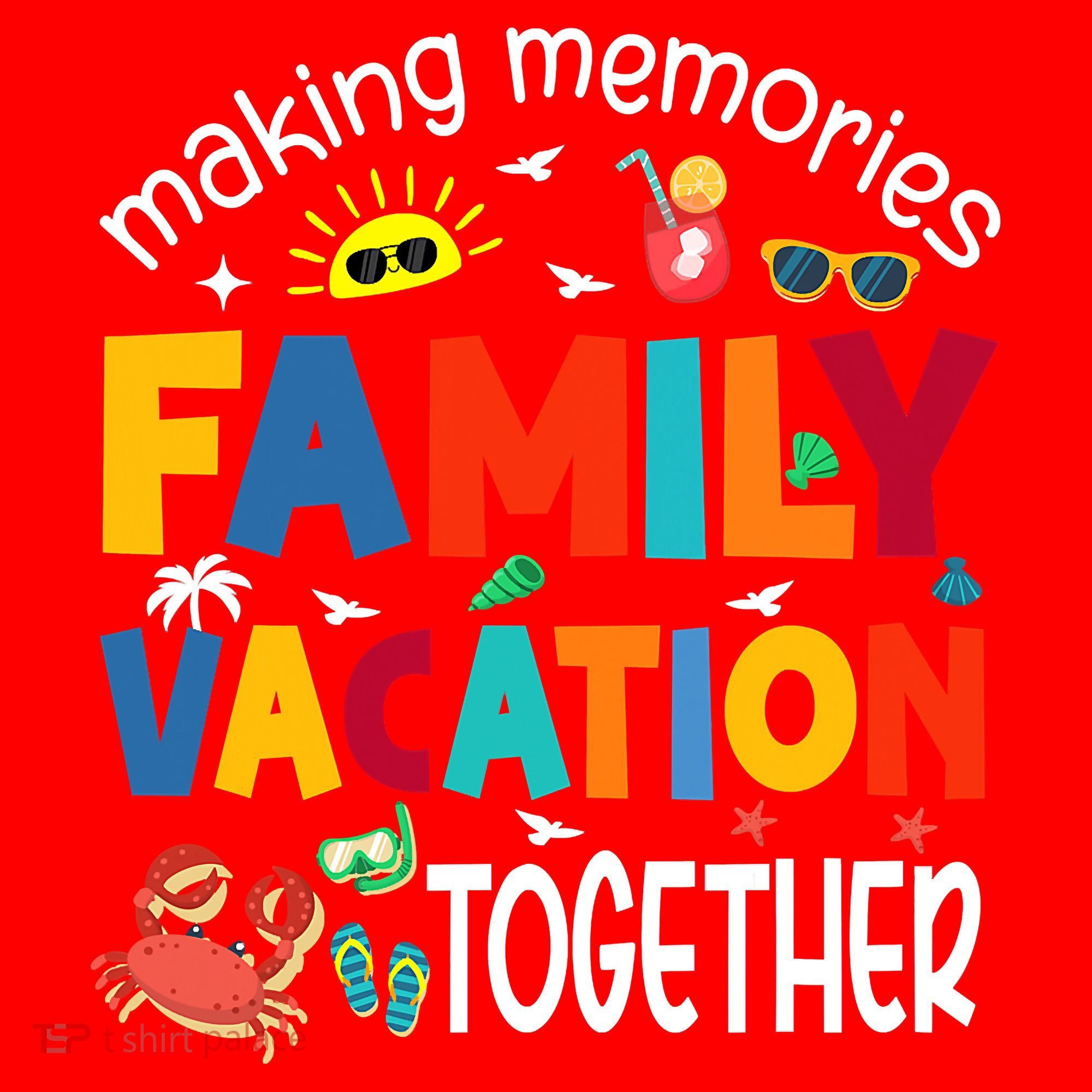 Family Vacation Together Making Memories Matching Family Santa Hat