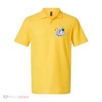 Funny Vacation Time Flamingo SwimTube Shark Polo thumb 0
