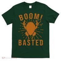 Funny Vintage Thanksgiving Turkey Boom Basted T-Shirt thumb 0
