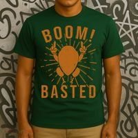 Funny Vintage Thanksgiving Turkey Boom Basted T-Shirt thumb 3