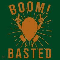 Funny Vintage Thanksgiving Turkey Boom Basted T-Shirt thumb 7