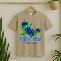 Family Vacation Tropical Flower Costa Rica Beach Pura Vida T-Shirt thumb 2
