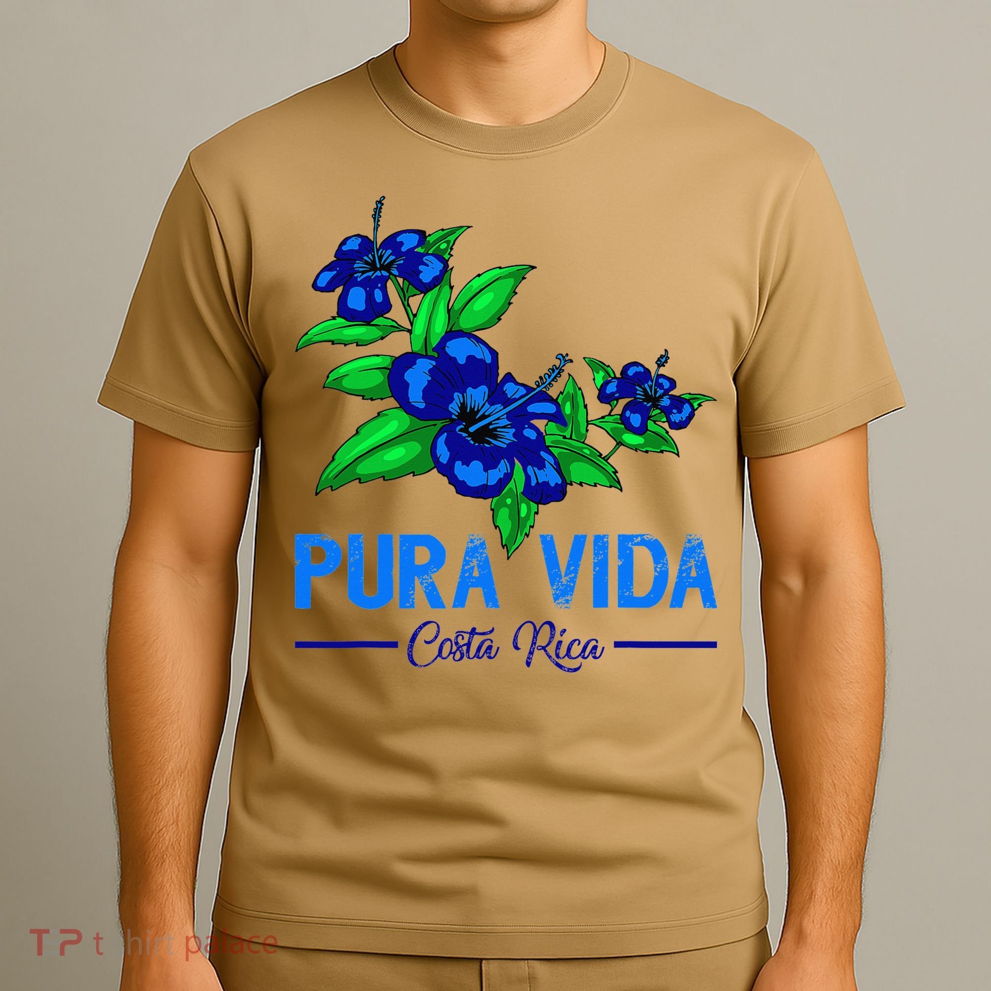 Family Vacation Tropical Flower Costa Rica Beach Pura Vida T-Shirt
