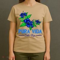 Family Vacation Tropical Flower Costa Rica Beach Pura Vida T-Shirt thumb 4