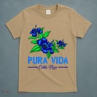 Family Vacation Tropical Flower Costa Rica Beach Pura Vida T-Shirt thumb 5