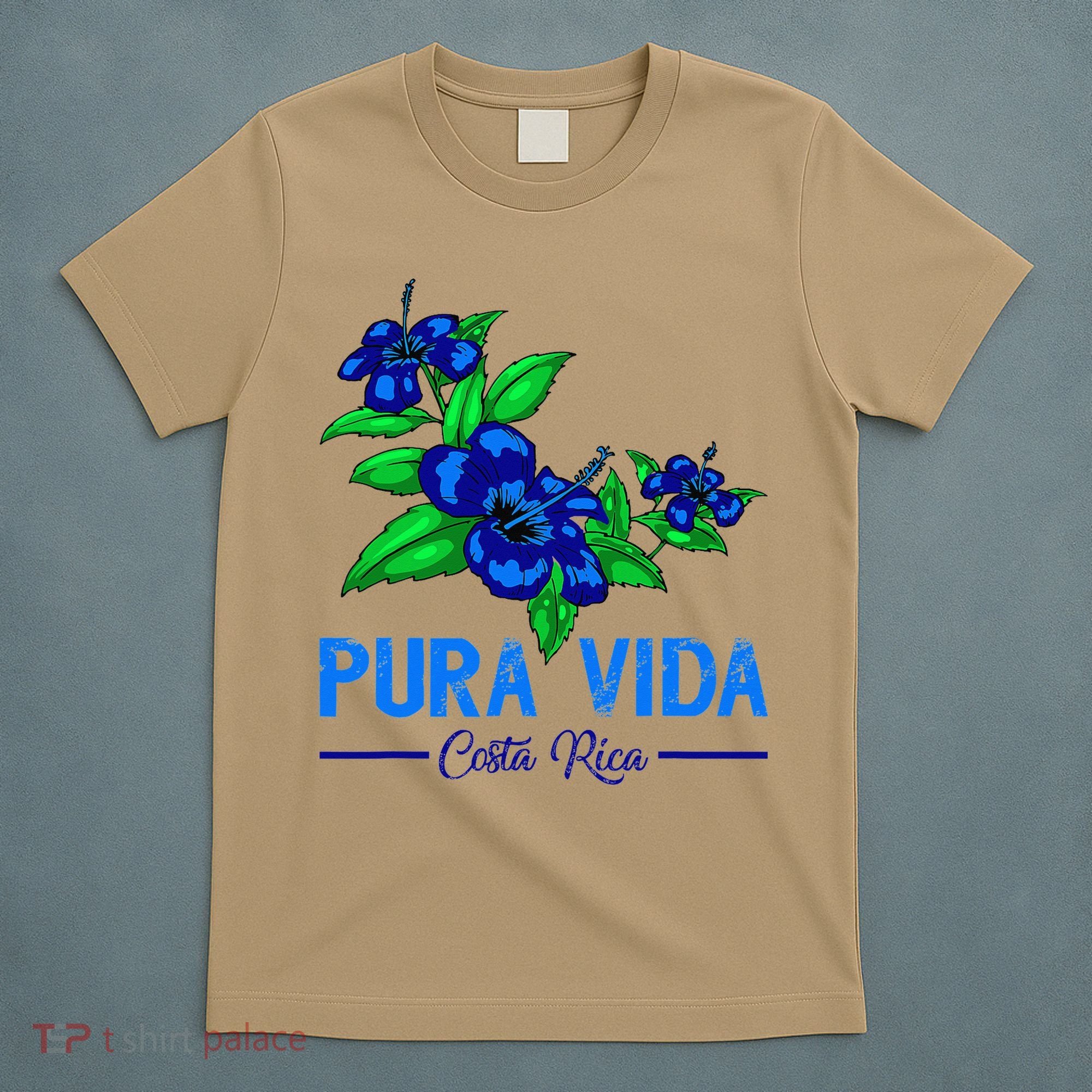 Family Vacation Tropical Flower Costa Rica Beach Pura Vida T-Shirt