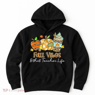 Fall Vibes & That Teacher Life Apple Pencil Pumpkin Fall Hoodie