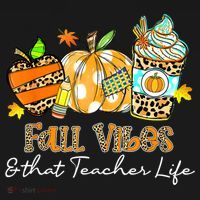Fall Vibes & That Teacher Life Apple Pencil Pumpkin Fall Polo thumb 3