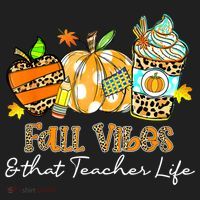 Fall Vibes & That Teacher Life Apple Pencil Pumpkin Fall Tumbler thumb 3