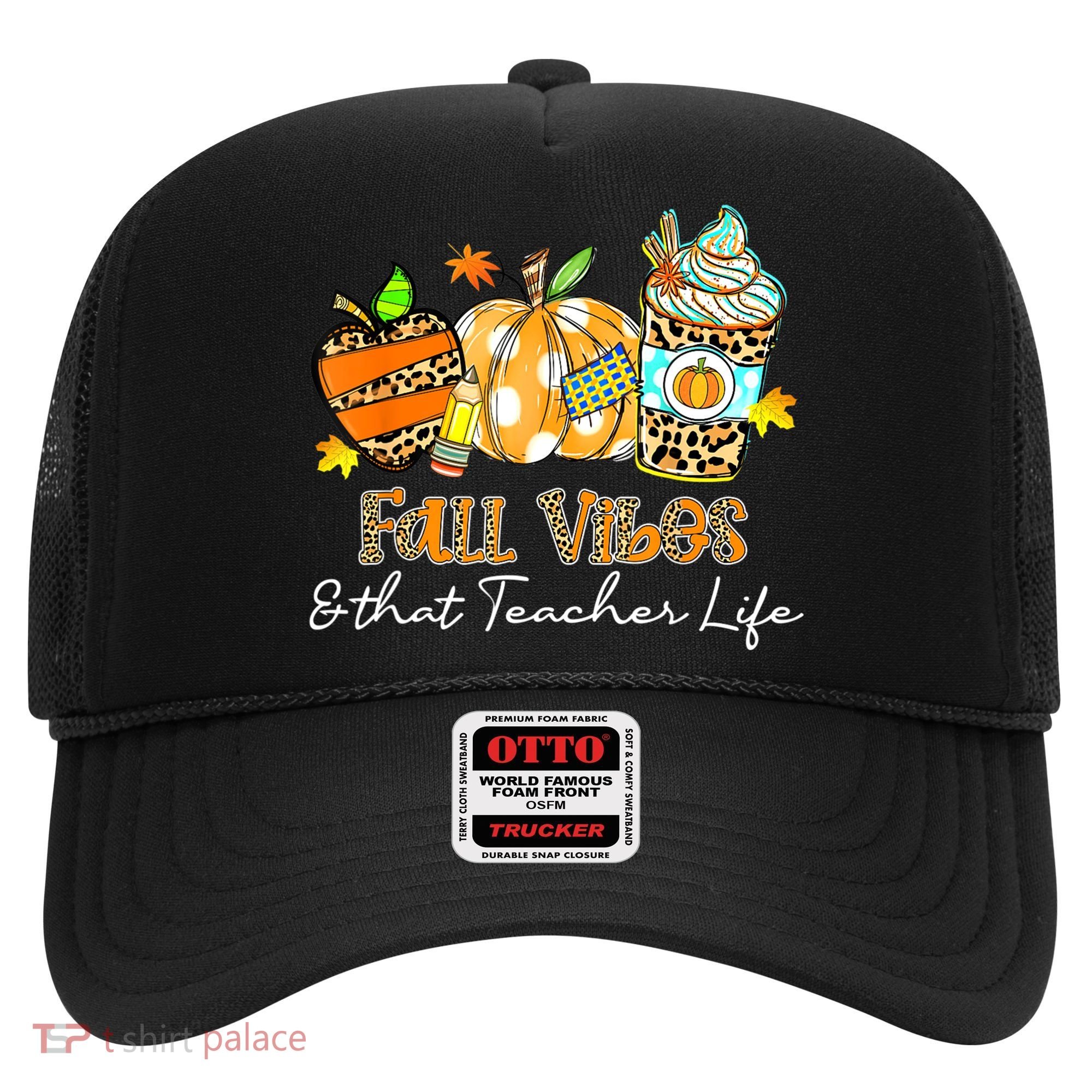 Fall Vibes & That Teacher Life Apple Pencil Pumpkin Fall Hat