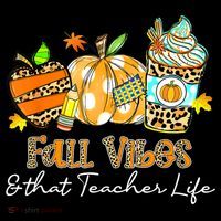 Fall Vibes & That Teacher Life Apple Pencil Pumpkin Fall Tank Top thumb 6